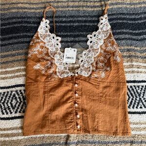 Free People Stevie Cami in Terracotta